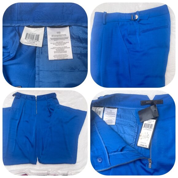 NWT Bcbg MaxAzria Hight waist blue Robbie Wide-Leg Pant S - Picture 5 of 12